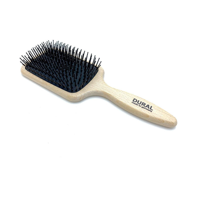 Dural Dural Paddle Brush For Styling & Care With Plastic Pins Beech Wood Hair Brush Black
