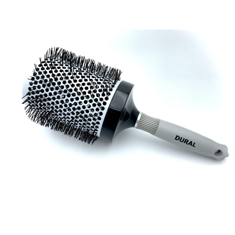 Dural Dural Ceramic Hot Curling Brush For Styling 80mm Heat Resistant Nylon Pins Hair Brush Black