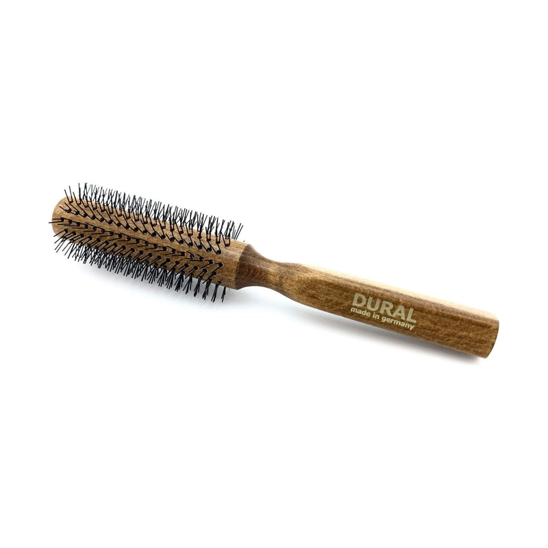 Dural Dural round Styler Hair Brush For Styling Nylon Pins Beech Wood Hair Brush Dim Gray