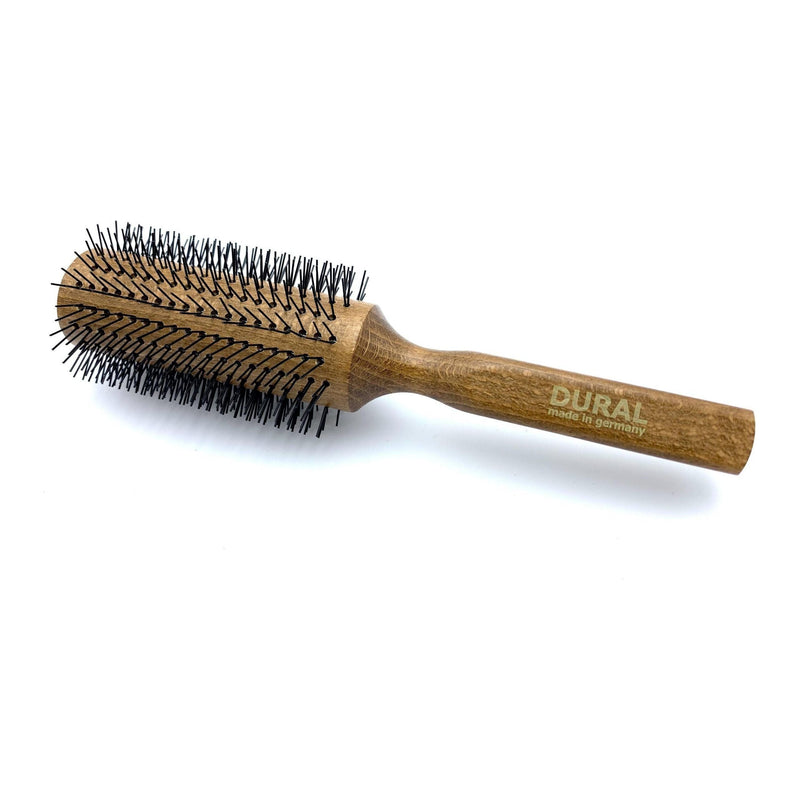 Dural Dural Hair Brush For Styling Nylon Pins Beech Wood Hair Brush Dim Gray