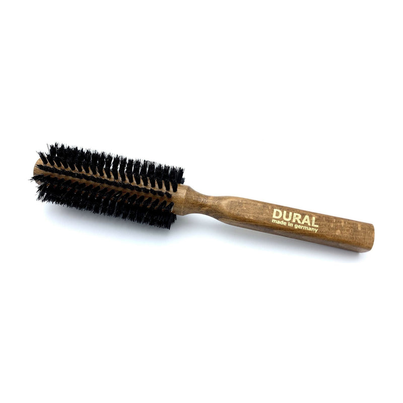 Dural Dural Round Styler Hair Brush For Styling & Care Boar Bristles Beech Wood Hair Brush Gray