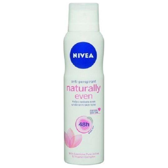 Nivea Nivea Naturally Even 48 Hour Deodorant Spray For Women 150ml Deodorant Spray Light Gray