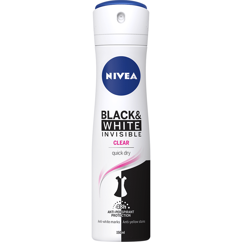 Nivea Nivea Invisible Black And White Clear Quick Dry Deodorant 150ml Deodorant Lavender