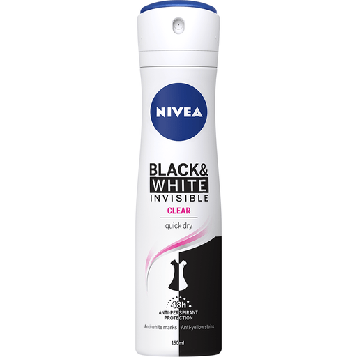 Nivea Nivea Invisible Black And White Clear Quick Dry Deodorant 150ml Deodorant Lavender