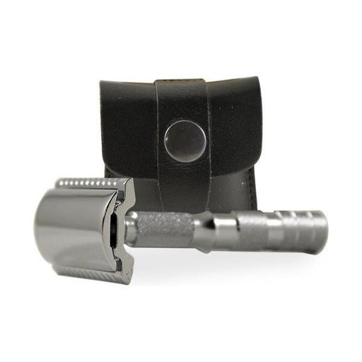 Merkur Merkur Double Edge Safety Razor Straight Cut Chrome Travel Size Mk-33000 Safety Razor Dark Slate Gray