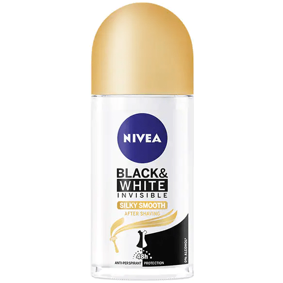 Nivea Nivea Invisible Silky Smooth Roll On Deodorant 50ml Roll On Deodorant Antique White