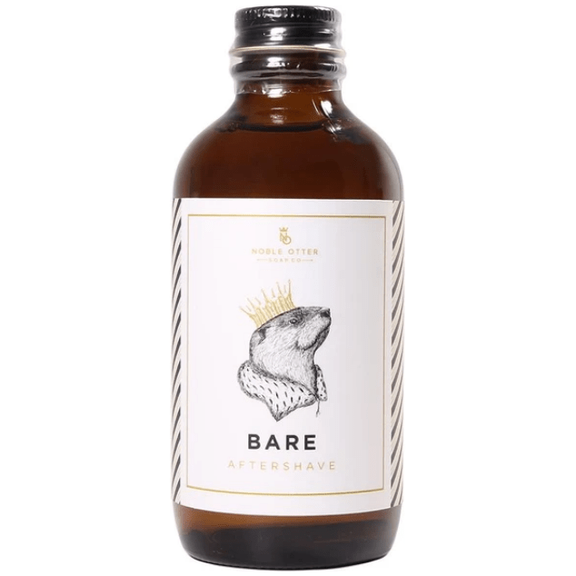 Noble Otter Noble Otter Soap Co. Bare Shaving Collection Shaving Set Dark Slate Gray Aftershave Splash 4 oz