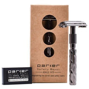 Parker Parker 22R Gunmetal Long Handle Butterfly Safety Razor Safety Razor Rosy Brown