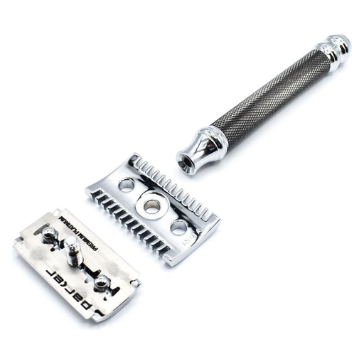Parker Parker 26C Open Comb Graphite Handle Safety Razor Safety Razor Light Gray