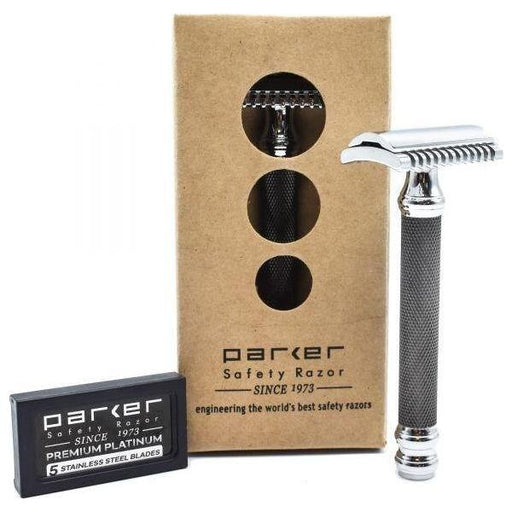 Parker Parker 26C Open Comb Graphite Handle Safety Razor Safety Razor Rosy Brown