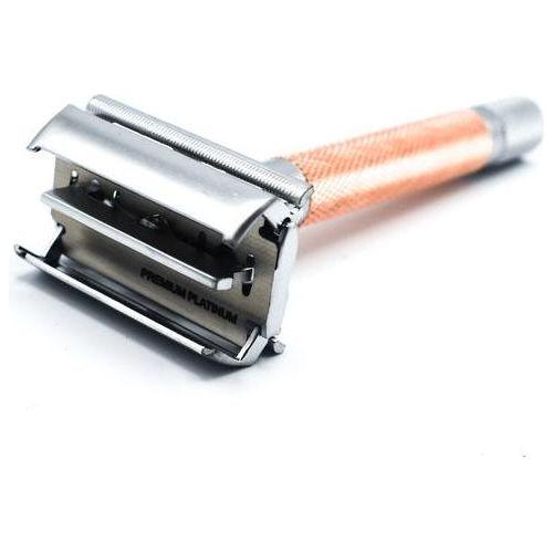 Parker Parker 74R RG Rose Gold & Satin Chrome Heavyweight Butterfly Open Safety Razor Safety Razor Dark Slate Gray