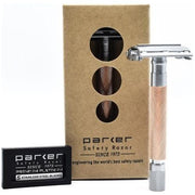 Parker Parker 74R RG Rose Gold & Satin Chrome Heavyweight Butterfly Open Safety Razor Safety Razor Rosy Brown