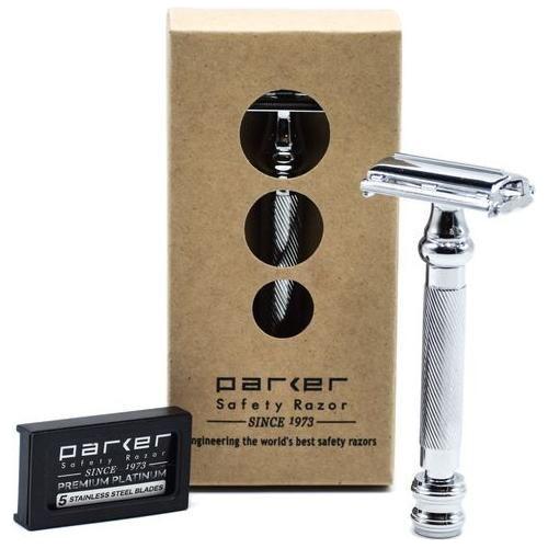 Parker Parker 99R Chrome Super Heavyweight Long Handle Butterfly Safety Razor Safety Razor Rosy Brown