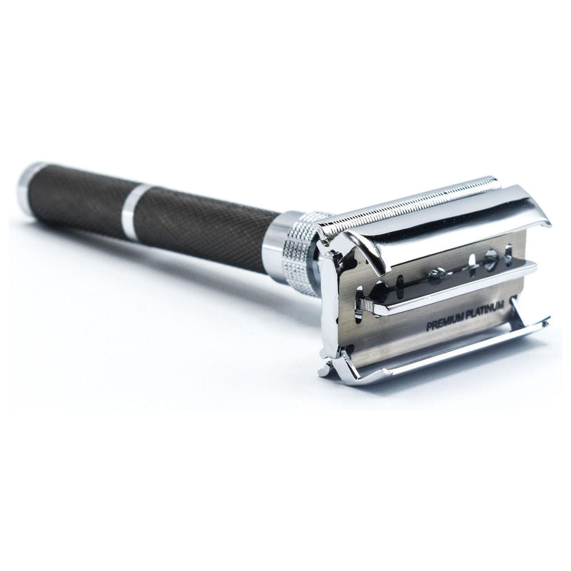 Parker Parker 96R Long Handle Butterfly Safety Razor - Graphite Safety Razor Dark Slate Gray