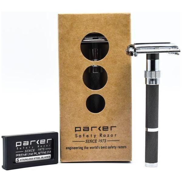 Parker Parker 96R Long Handle Butterfly Safety Razor - Graphite Safety Razor Dark Khaki