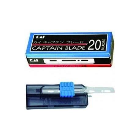 Kai KAI Captain Blade Blue B-cap20  20-blades Shaving Blades Light Gray