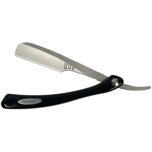 Feather Feather Artist Club SR Super Razor Black Stainless Shaving & Grooming Light Gray
