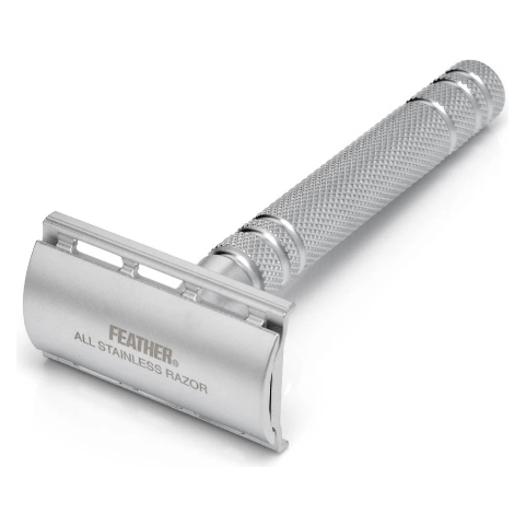 Feather Feather AS-D2 All Stainless Steel Double Edge Safety Razor Safety Razor Gray