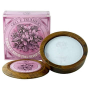 Geo. F. Trumper Geo. F. Trumper Violet Hard Shaving Soap Wooden Bowl 80g Shaving Soap Set Gray Wooden Bowl