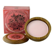 Geo. F. Trumper Geo. F. Trumper Rose Hard Shaving Soap in Wooden Bowl 80g Shaving Soap Sienna Wooden Bowl