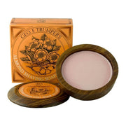 Geo. F. Trumper Geo. F. Trumper Almond Oil Hard Shaving Soap Wooden Bowl 80g Shaving Soap Chocolate Wooden Bowl