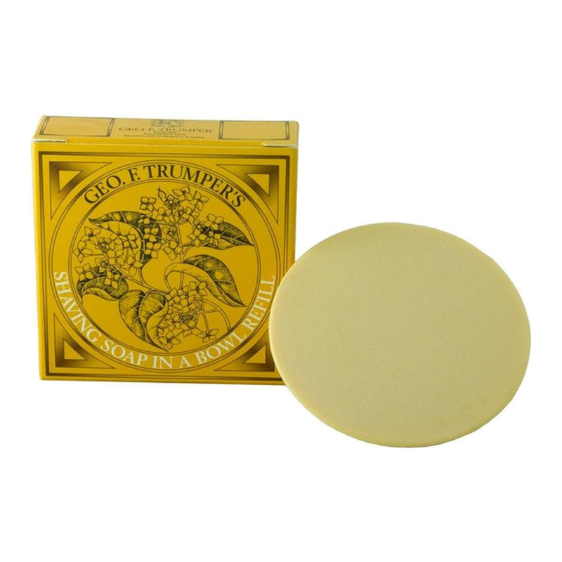 Geo. F. Trumper Geo. F. Trumper Sandalwood Shaving Soap Wooden Bowl 80g Shaving Soap Dark Khaki Wooden Bowl Refill