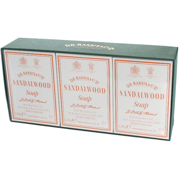 D.R. Harris & Co D. R. Harris & Co Sandalwood Bath Soap Box of 3 x 150g Bath Soap Light Gray