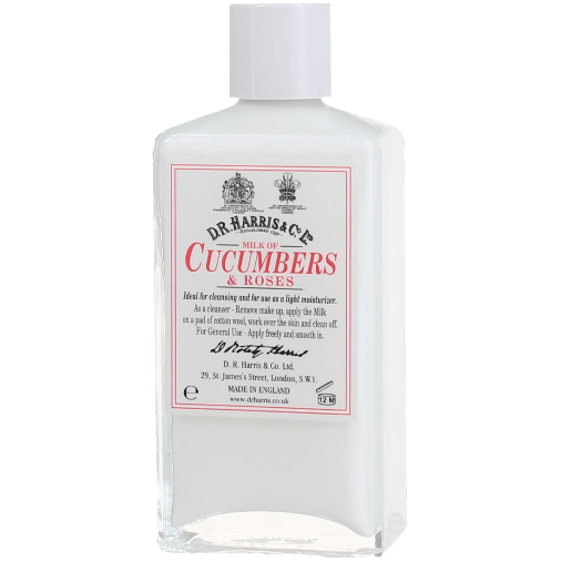 D.R. Harris & Co D. R. Harris & Co Milk of Cucumber & Roses Glass Bottle 100ml Skin Care Product Light Gray