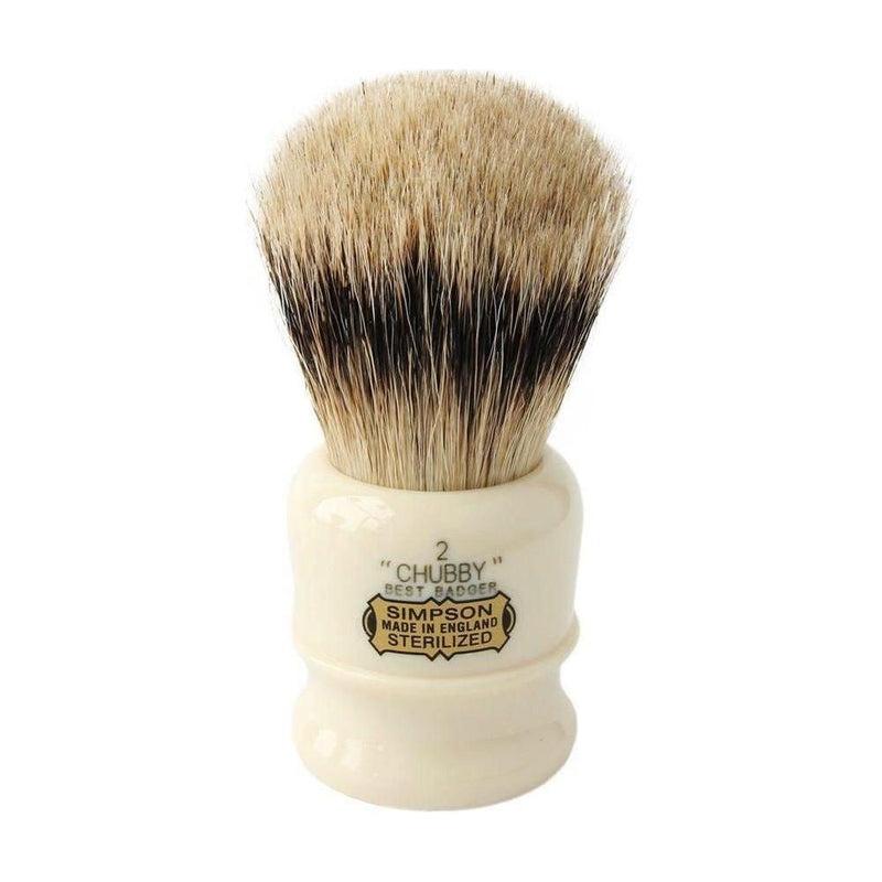 Simpsons Simpsons Chubby 2 Best Badger Hair Shaving Brush Shaving Brush Light Gray