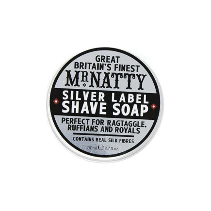 Mr. Natty Mr. Natty Natty's Silver Label Shave Soap 2.7 Oz Shave Soap Black