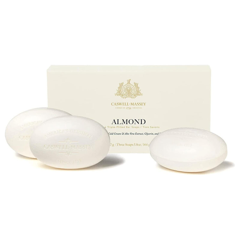 Caswell Massey Caswell Massey Almond Three-Soap Set 3-5.8 oz/164 gr Almond Three-Soap Set Beige