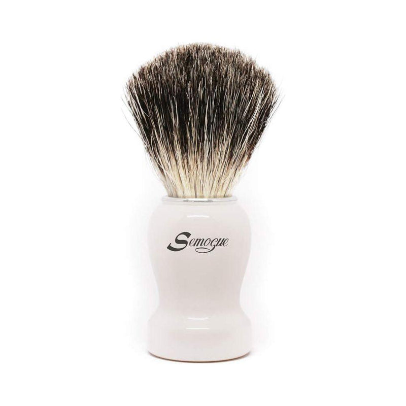 Semogue Semogue Pharos-c3 Pure Grey Badger Shaving Brush - Arctic White Shaving Brush Dark Slate Gray