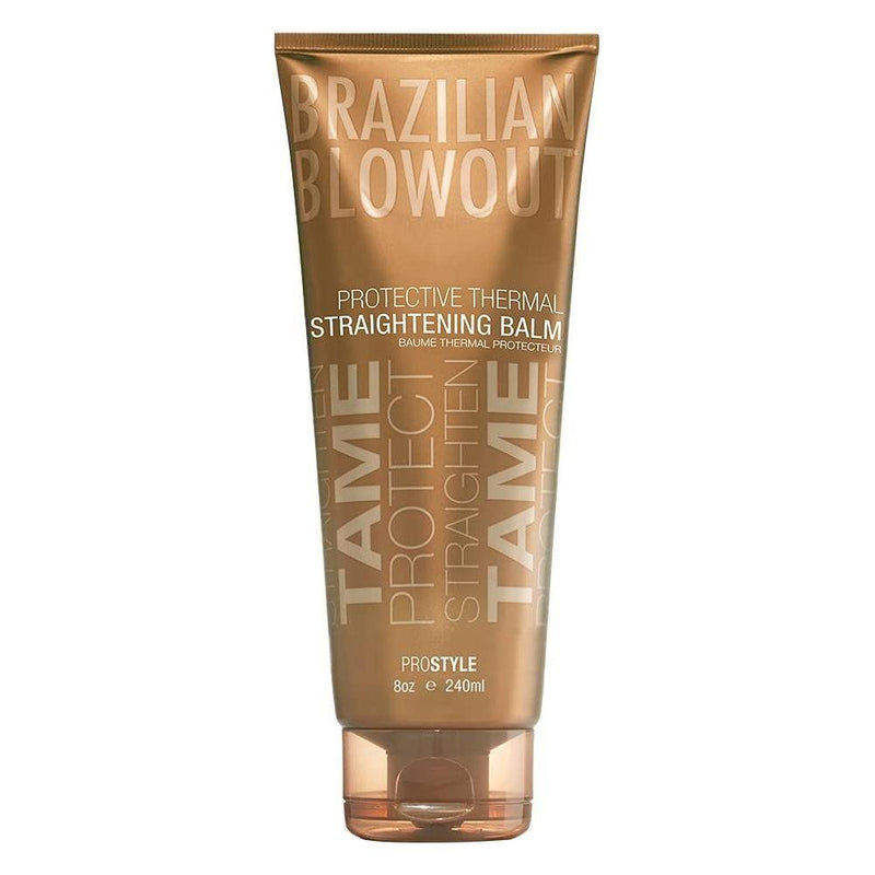 Brazilian Blowout Brazilian Blowout Acai Protective Thermal Straightening Balm 8 Oz Hair Styling Balm Sienna