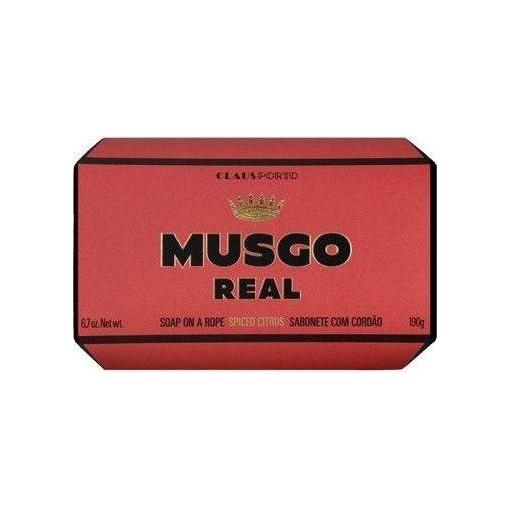 Musgo Musgo Real Spiced Citrus Soap on a Rope 6.7oz Bar Soap Maroon
