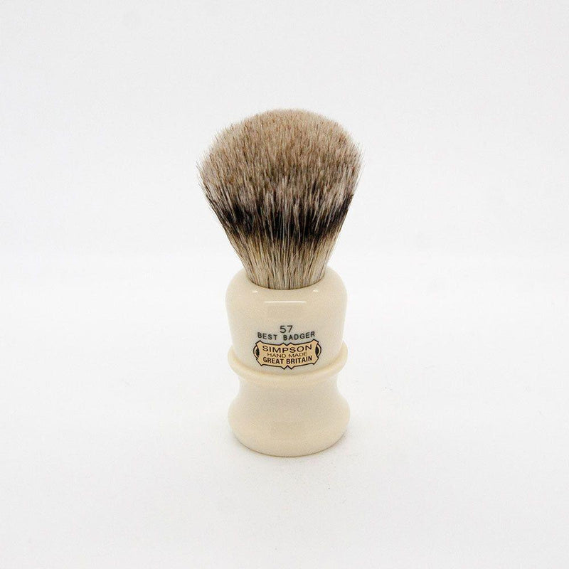 Simpsons Simpsons Fifty Series 57 Best Badger Shaving Brush Shaving Brush White Smoke