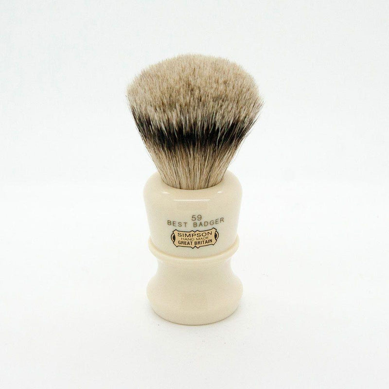 Simpsons Simpsons Fifty Series 59 Best Badger Shaving Brush Shaving Brush White Smoke