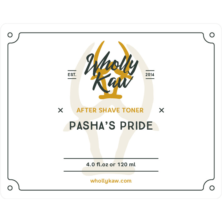 WhollyKaw Wholly Kaw Pasha's Pride Shaving Collection Shaving Set Beige Aftershave Toner 4 oz