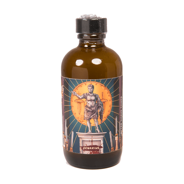 WhollyKaw Wholly Kaw Denarius Shaving Collection Shaving Set Dark Olive Green After Shave Toner 4 oz