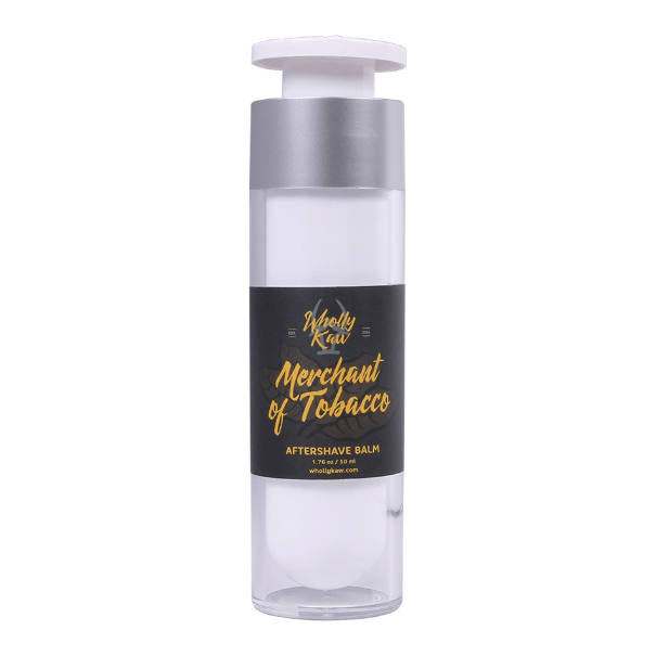 WhollyKaw Wholly Kaw Merchant of Tobacco Shaving Collection Shaving Set Dark Slate Gray Aftershave Balm 1.76 oz