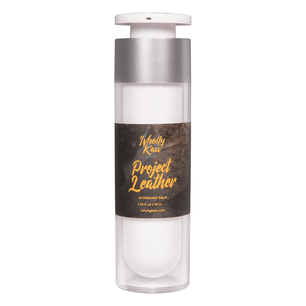 WhollyKaw Wholly Kaw Project Leather Shaving Collection Shaving Set Dark Slate Gray Aftershave Balm 1.76 oz