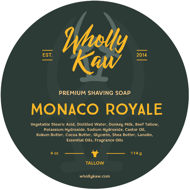 WhollyKaw Wholly Kaw Monaco Royale Shaving Collection Shaving Set Dark Slate Gray Tallow Shaving Soap 4 oz