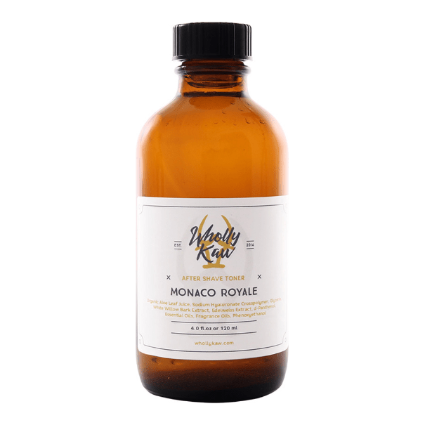 WhollyKaw Wholly Kaw Monaco Royale Shaving Collection Shaving Set Saddle Brown Aftershave Toner 4 oz