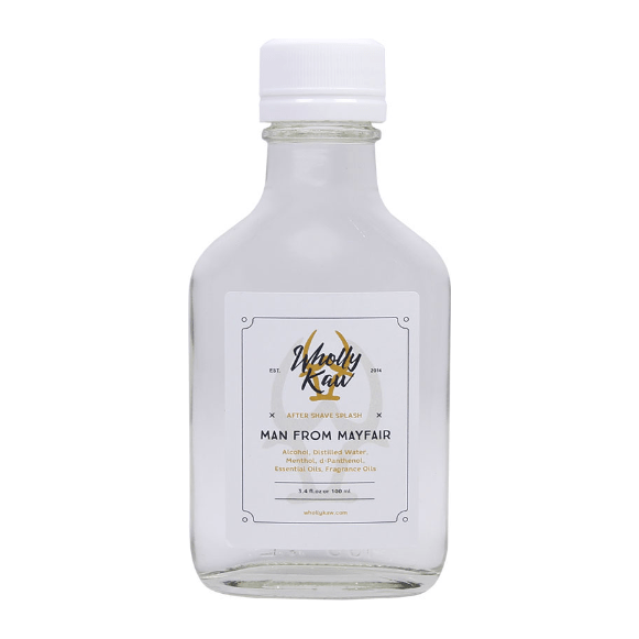 WhollyKaw Wholly Kaw Man from Mayfair Shaving Collection Shaving Set Light Gray Aftershave Splash 4 oz