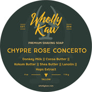 WhollyKaw Wholly Kaw Chypre Rose Concerto Shaving Collection Shaving Set Dark Slate Gray Shaving Soap 4 oz / Tallow