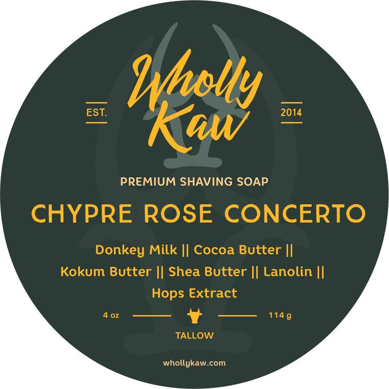 WhollyKaw Wholly Kaw Chypre Rose Concerto Shaving Collection Shaving Set Dark Slate Gray Shaving Soap 4 oz / Tallow