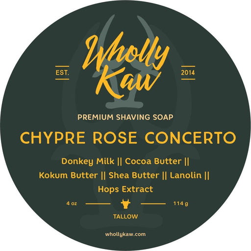 WhollyKaw Wholly Kaw Chypre Rose Concerto Shaving Collection Shaving Set Dark Slate Gray Shaving Soap 4 oz / Tallow