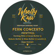 WhollyKaw Wholly Kaw Fern Concerto Shaving Collection Shaving Set Dark Slate Gray Tallow Shaving Soap 4 oz