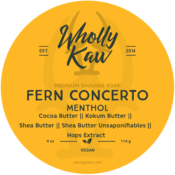 WhollyKaw Wholly Kaw Fern Concerto Shaving Collection Shaving Set Goldenrod Vegan Shaving Soap 4 oz