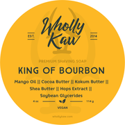 WhollyKaw Wholly Kaw King of Bourbon Shaving Collection Shaving Set Goldenrod Vegan Shaving Soap 4 oz