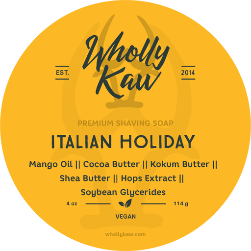WhollyKaw Wholly Kaw Italian Holiday Shaving Collection Shaving Set Goldenrod Vegan Shaving Soap 4 oz